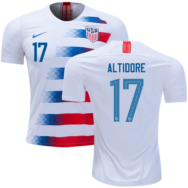 USA #17 Altidore Home Kid Soccer Country Jersey - Click Image to Close